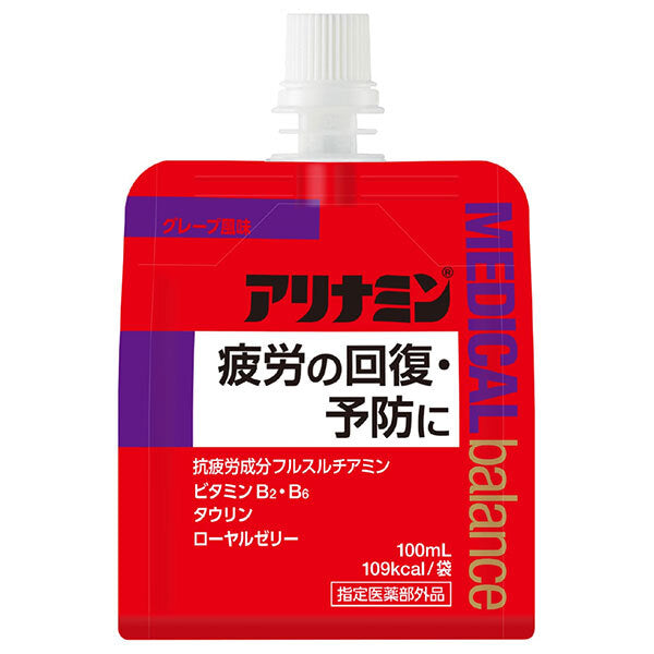Alinamin Pharmaceutical Alinamin Medical Balance Grape Flavor 100ml pouch x 36 pieces [Shipped in Japan]