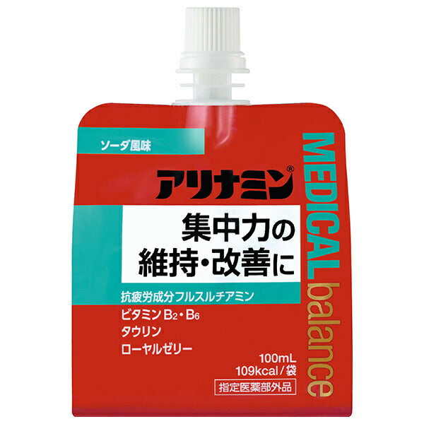 Alinamin Pharmaceutical Alinamin Medical Balance Soda Flavor 100ml pouch x 36 pieces [Shipped in Japan]