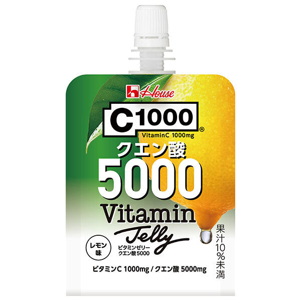 [Expiration date 2026.05 or later] House Wellness C1000 Vitamin Jelly Citric Acid 5000 180g pouch x 24 pieces [Shipped in Japan]