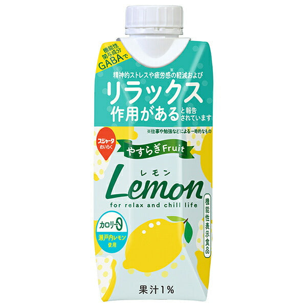 Sujata Yasuragi Fruit Lemon (Prisma Container) 330ml paper pack x 12 pieces [Shipped in Japan]