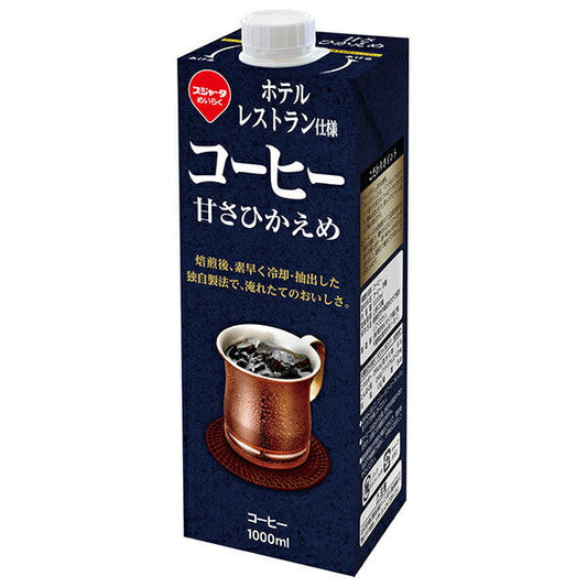 Sujata Hotel restaurant specification coffee, moderately sweet, 1000ml paper pack x 6 bottles [shipped in Japan]