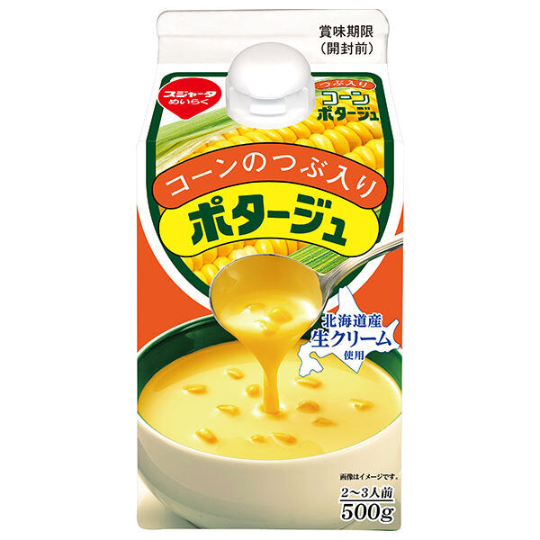 スジャータ コーンクリームポタージュ 粒入り 500g紙パック×12本入【日本出荷】