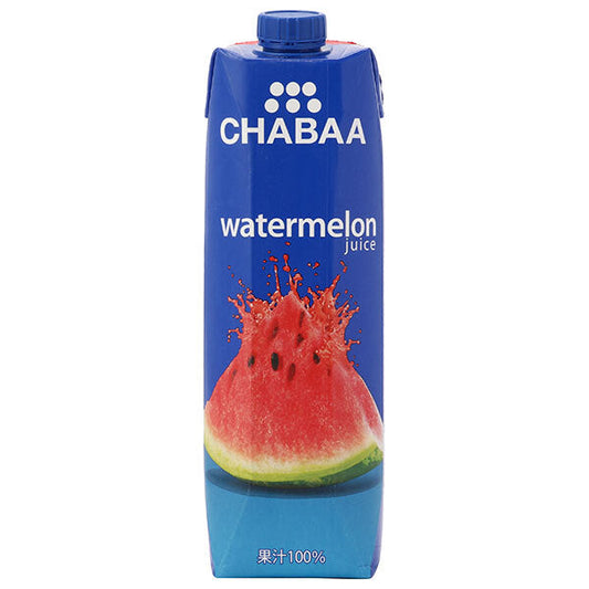 [Best before date: 2026.05.10 or later] HARUNA CHABAA 100% Juice Watermelon (Prisma container) 1L paper pack x 12 pieces [Shipped in Japan]