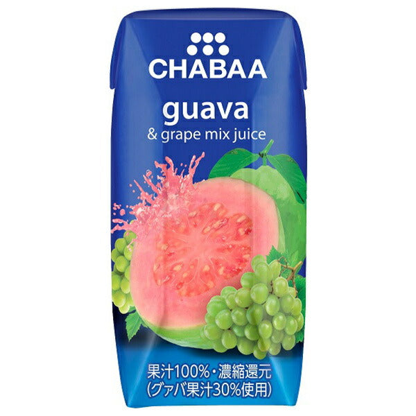 HARUNA(ハルナ) CHABAA(チャバ) 100%ミックスジュース グァバ 180ml紙パック×36本入【日本出荷】