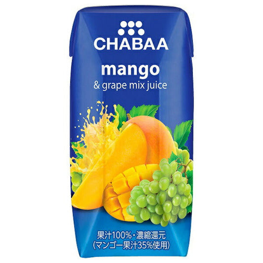 [Best before date: 2026.05.17 or later] HARUNA CHABAA 100% mixed juice mango 180ml paper pack x 36 pieces [Shipped in Japan]