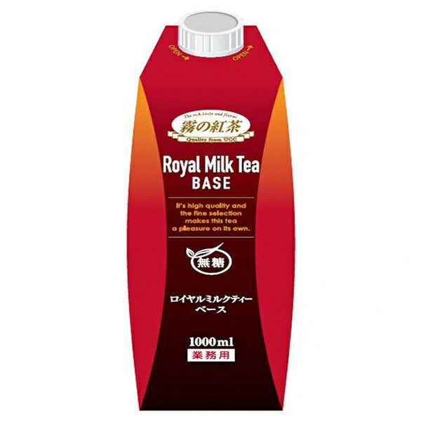 UCC Fog Tea Royal Milk Tea Base Sugar Free 1000ml Paper Pack x 12 bottles [Shipped in Japan]