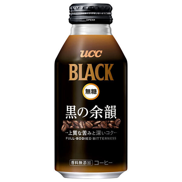 UCC BLACK Unsweetened Black Lingering 375g Recap Can x 24 bottles [Shipped in Japan]
