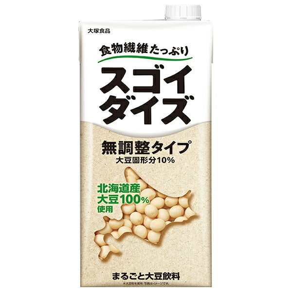 大塚食品 スゴイダイズ 無調整タイプ 1000ml紙パック×6本入【日本出荷】