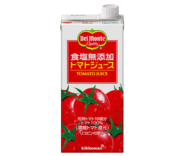 Del Monte Salt-free tomato juice 1L paper pack x 6 bottles [shipped in Japan]