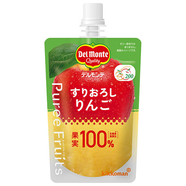 Del Monte Pureed Fruit Grated Apple 110g pouch x 30 pieces [Shipped in Japan]