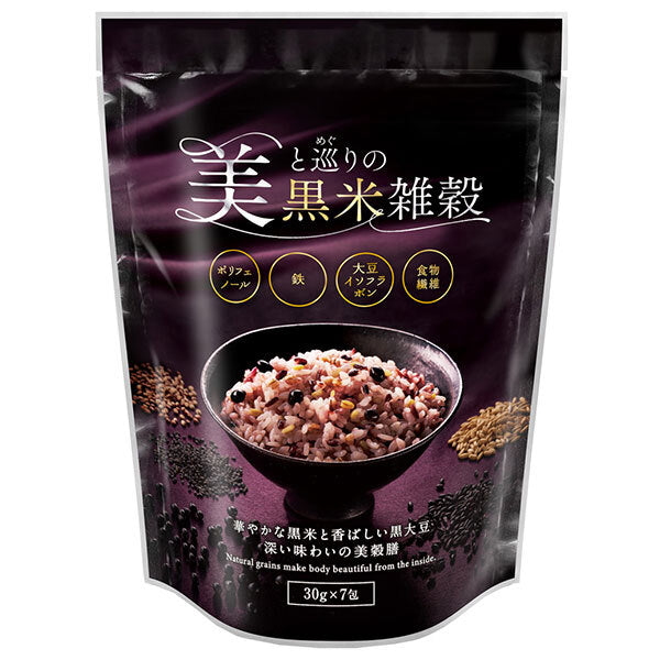 Seed Commercial Beauty and Meguri Black Rice Millet (30g x 7) x 12 bags [Shipped in Japan]
