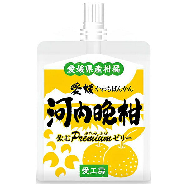 愛工房 飲むぷれみあむゼリー 河内晩柑 180gパウチ×30本入【日本出荷】