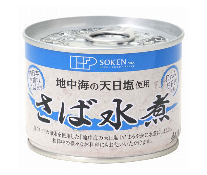 創健社 さば水煮 190g缶×24個入【日本出荷】
