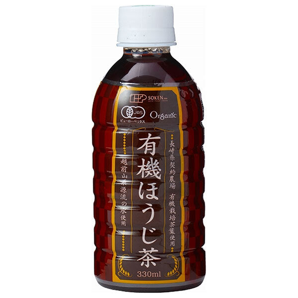 Sokensha Organic Hojicha 330ml plastic bottle x 24 bottles [shipped in Japan]