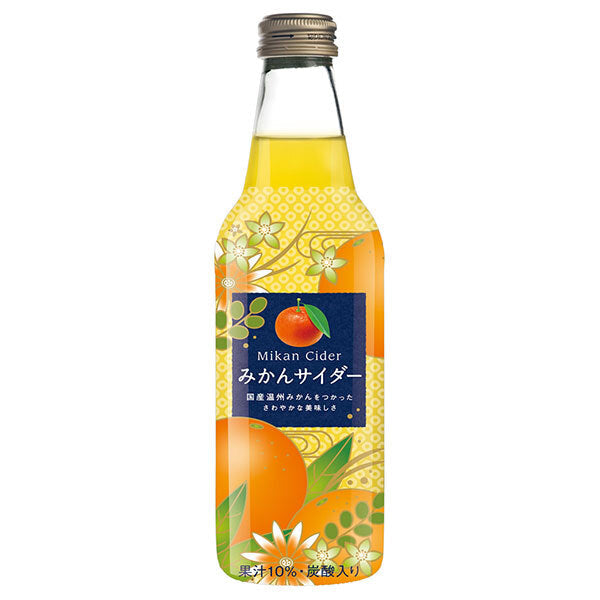 Kawasaki Beverage Mikan Cider 340ml bottle x 24 bottles [shipped in Japan]