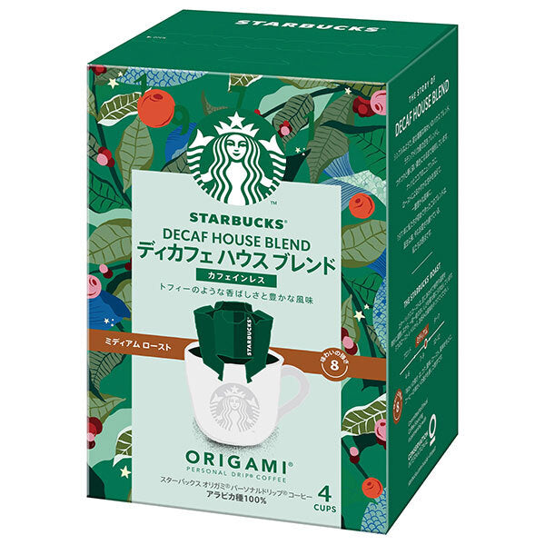 Nestlé Japan Starbucks Origami Personal Drip Coffee Decaf House Blend (8.4g x 4 bags) x 6 boxes [Shipped in Japan]
