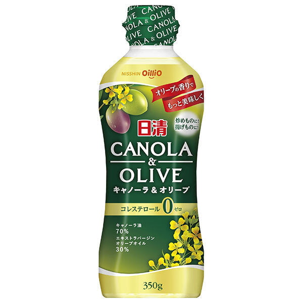 Nissin Oilio Nissin Canola & Olive 350g plastic bottles x 10 bottles [shipped in Japan]