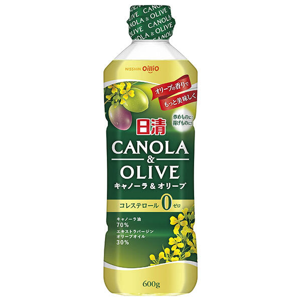 Nissin Oilio Nissin Canola & Olive 600g plastic bottles x 10 bottles [shipped in Japan]
