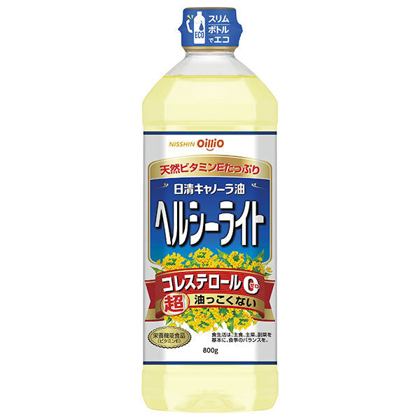 日清オイリオ 日清キャノーラ油 ヘルシーライト 800gペットボトル×8本入【日本出荷】