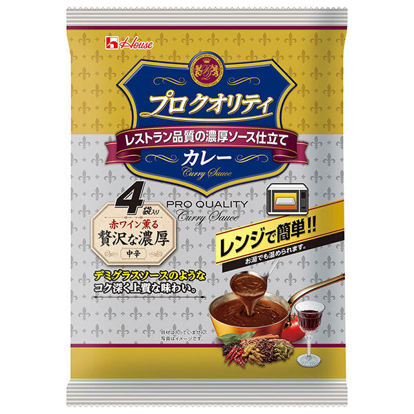 ハウス食品 プロクオリティ カレー 贅沢な濃厚 540g(135g×4袋)×6個入【日本出荷】