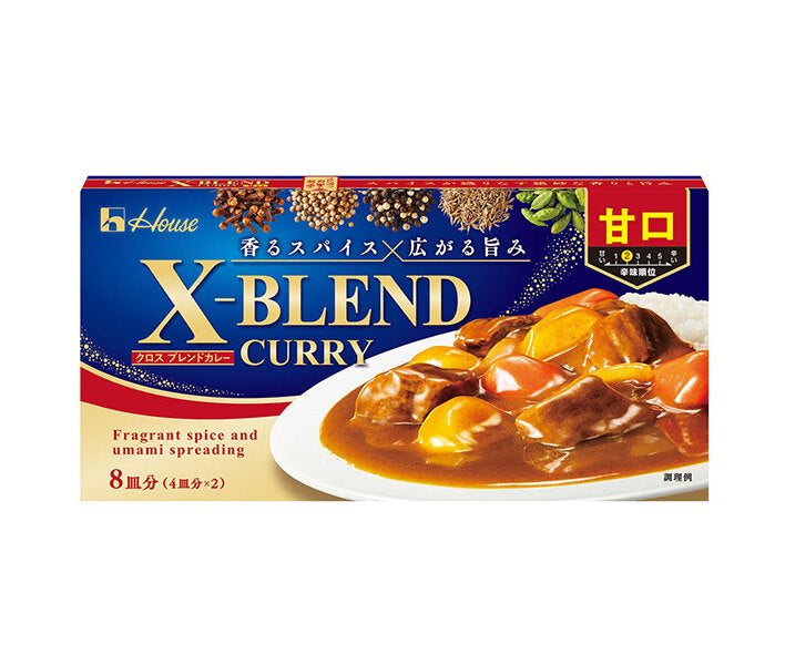 ハウス食品 クロスブレンド カレー 甘口 140g×10個入【日本出荷】