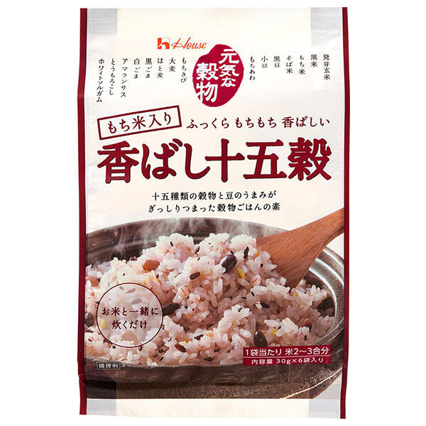 ハウス食品 元気な穀物 香ばし十五穀 180g(30g×6袋)×20個入【日本出荷】