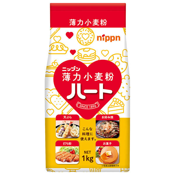 ニップン ハート 薄力小麦粉 1kg×15袋入【日本出荷】