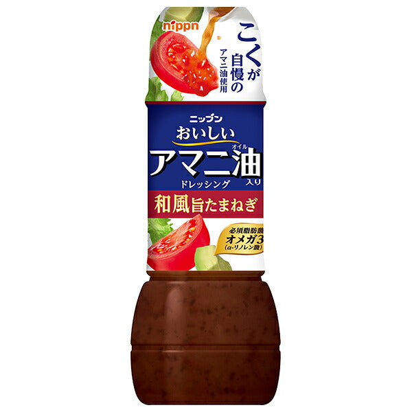 Nippun Delicious Flaxseed Oil Dressing Japanese Style Onion 300ml x 12 bottles [Shipped in Japan]