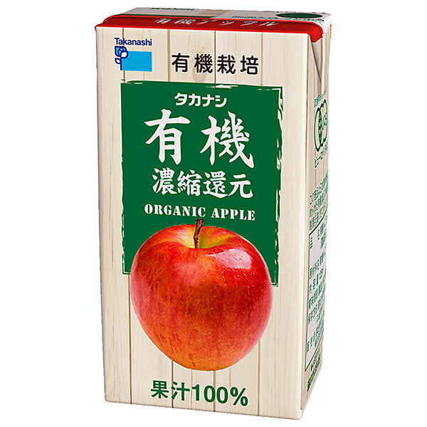 タカナシ乳業 有機アップル 125ml紙パック×24(12×2)本入【日本出荷】