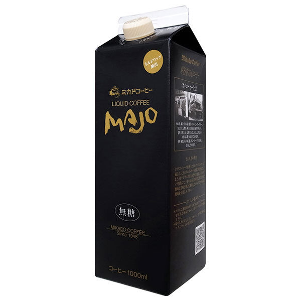 ミカド珈琲 リキッドコーヒー 無糖 1L紙パック×6本入【日本出荷】