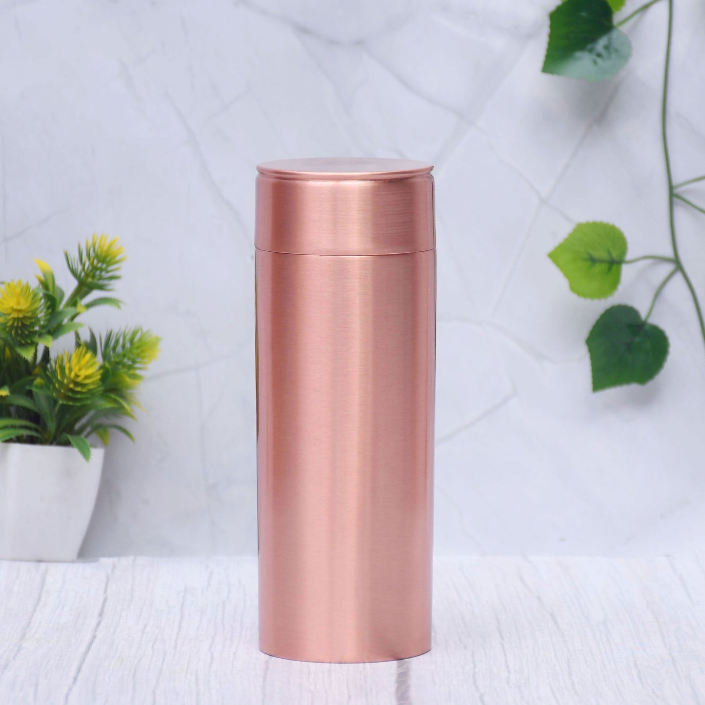 Pure Copper Water Bottle Plain Milton Style Straight Capacity 750ML (Small)