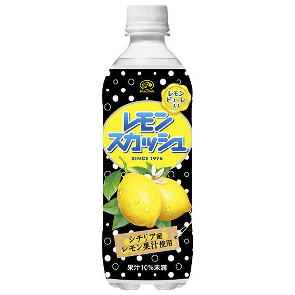 Fujiya Lemon Squash 500ml plastic bottle x 24 bottles [shipped in Japan]
