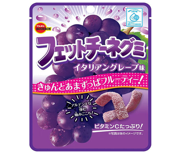 Bourbon Fettuccine Gummy Italian Grape Flavor 50g x 10 pieces [Shipped in Japan]