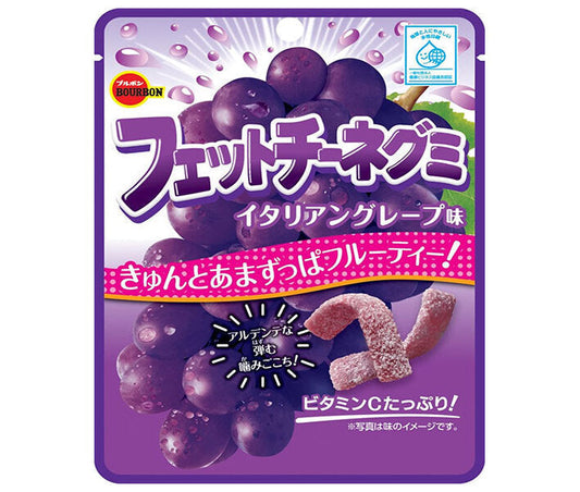 Bourbon Fettuccine Gummy Italian Grape Flavor 50g x 10 pieces [Shipped in Japan]