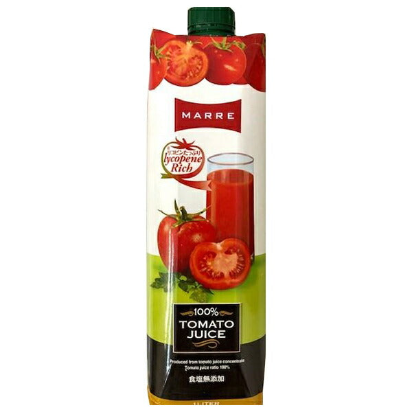 Marle 100% tomato juice 1L paper pack x 12 bottles [shipped in Japan]