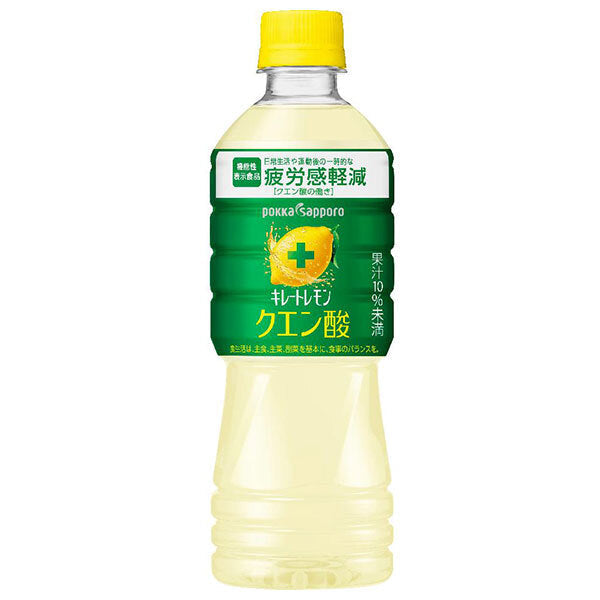 ポッカサッポロ キレートレモン クエン酸 【機能性表示食品】 525mlペットボトル×24本入【日本出荷】