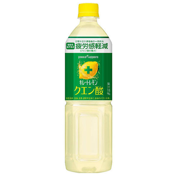 Pokka Sapporo Chelate Lemon Citric Acid [Food with Functional Claims] 900ml PET bottles x 12 bottles [Shipped in Japan]