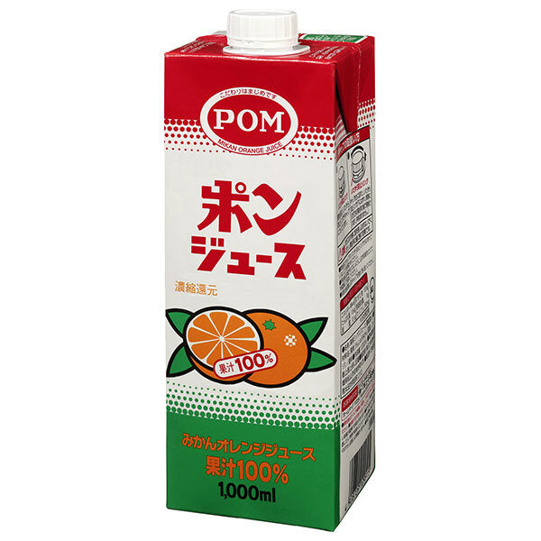 Ehime Beverage Ponjuice 1000ml paper pack x 12 (6 x 2) bottles [shipped in Japan]
