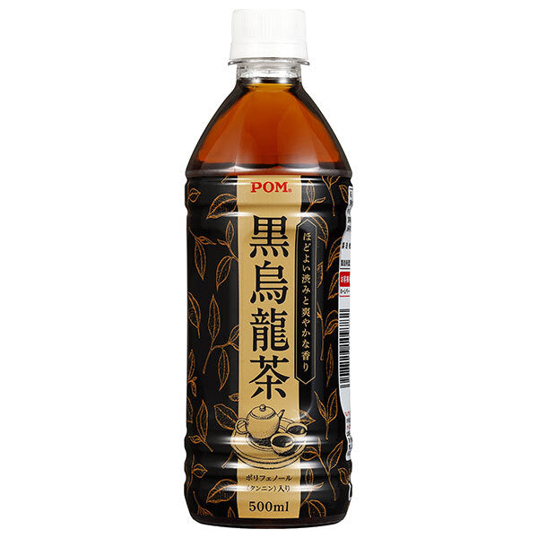Ehime Beverage POM Black Oolong Tea 500ml PET bottles x 24 bottles [Shipped in Japan]