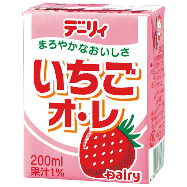 南日本酪農協同 デーリィ いちごオレ 200ml紙パック×24本入【日本出荷】