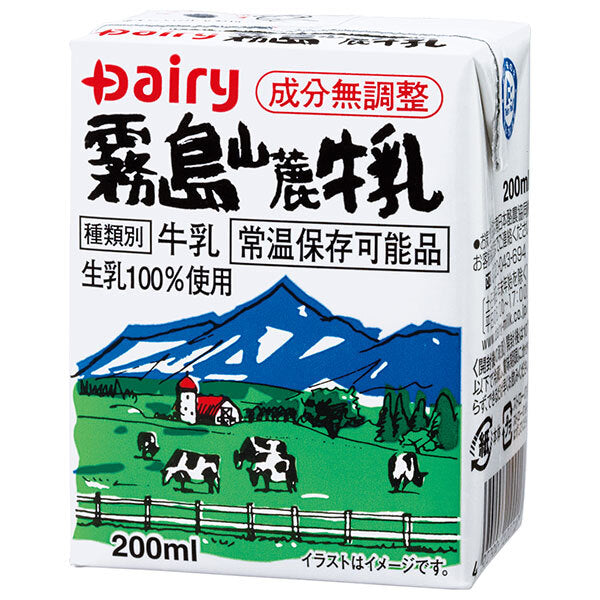 Minami Nippon Dairy Cooperative Dairy Kirishima Sanroku Milk 200ml paper pack x 24 bottles [shipped in Japan]