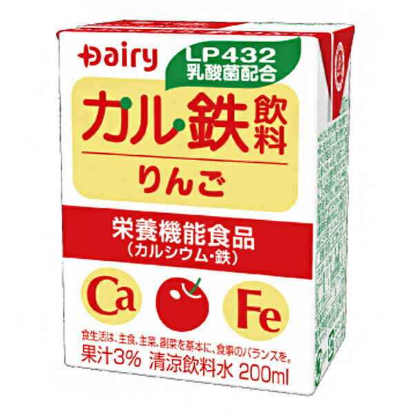 Minami Nippon Dairy Cooperative Dairy Caltetsu Beverage Apple 200ml paper pack x 18 bottles [shipped in Japan]