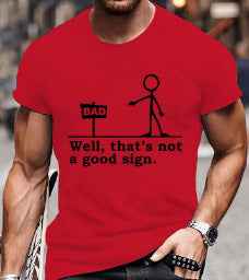Mens Printed Casual Comfort Short-Sleeve Top