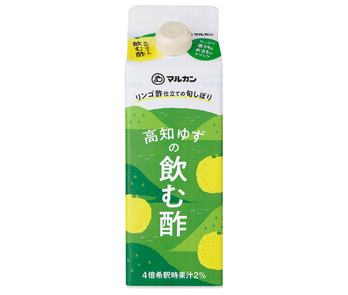 Marukan Vinegar Seasonal Shibori Made with Apple Vinegar Kochi Yuzu 500ml paper pack x 12 pieces [Shipped in Japan]