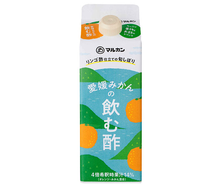 マルカン酢 リンゴ酢仕立ての旬しぼり 愛媛みかん 500ml紙パック×12本入【日本出荷】