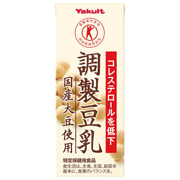 Yakult Prepared Soy Milk Made with Domestic Soybeans [Food for Specified Health Uses, Special Insurance] 200ml paper pack x 24 bottles [Shipped in Japan]