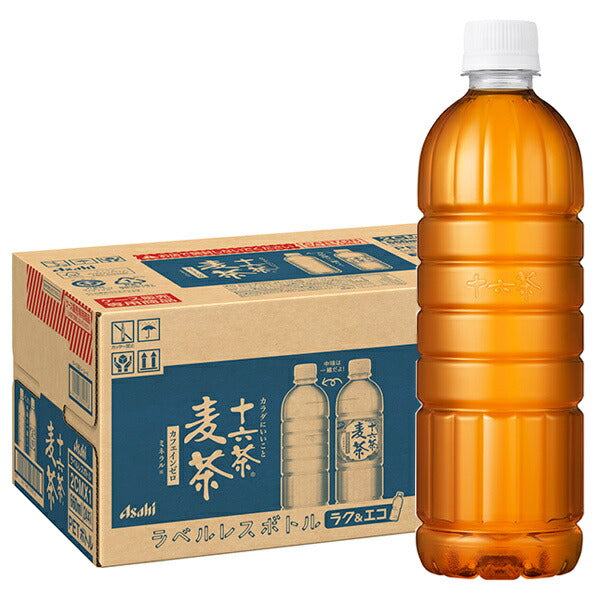 アサヒ飲料 十六茶麦茶 ラベルレスボトル 660mlペットボトル×24本入【日本出荷】