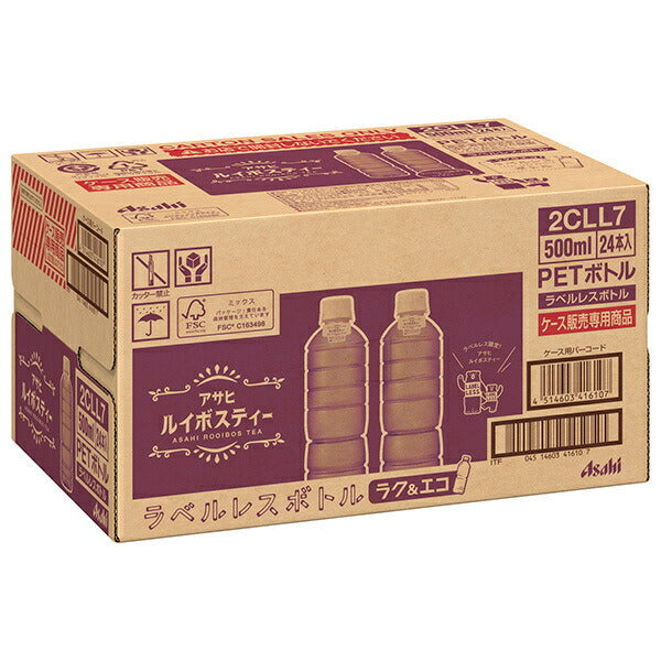 アサヒ飲料 ルイボスティー ラベルレスボトル 500mlペットボトル×24本入【日本出荷】