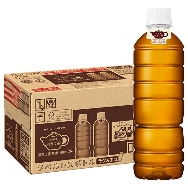 アサヒ飲料 ほうじ茶 ラベルレス 500mlペットボトル×24本入【日本出荷】