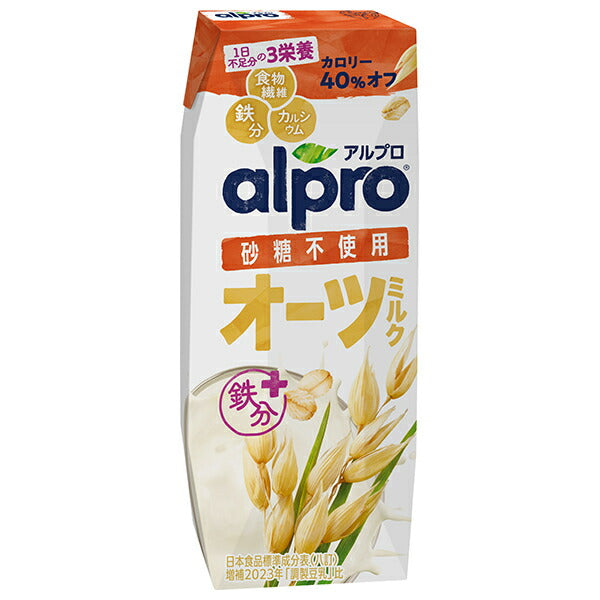Danone Japan Alpro Oat Milk Sugar Free 250ml paper pack x 18 pieces [Shipped in Japan]